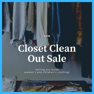 Closet clear out sale